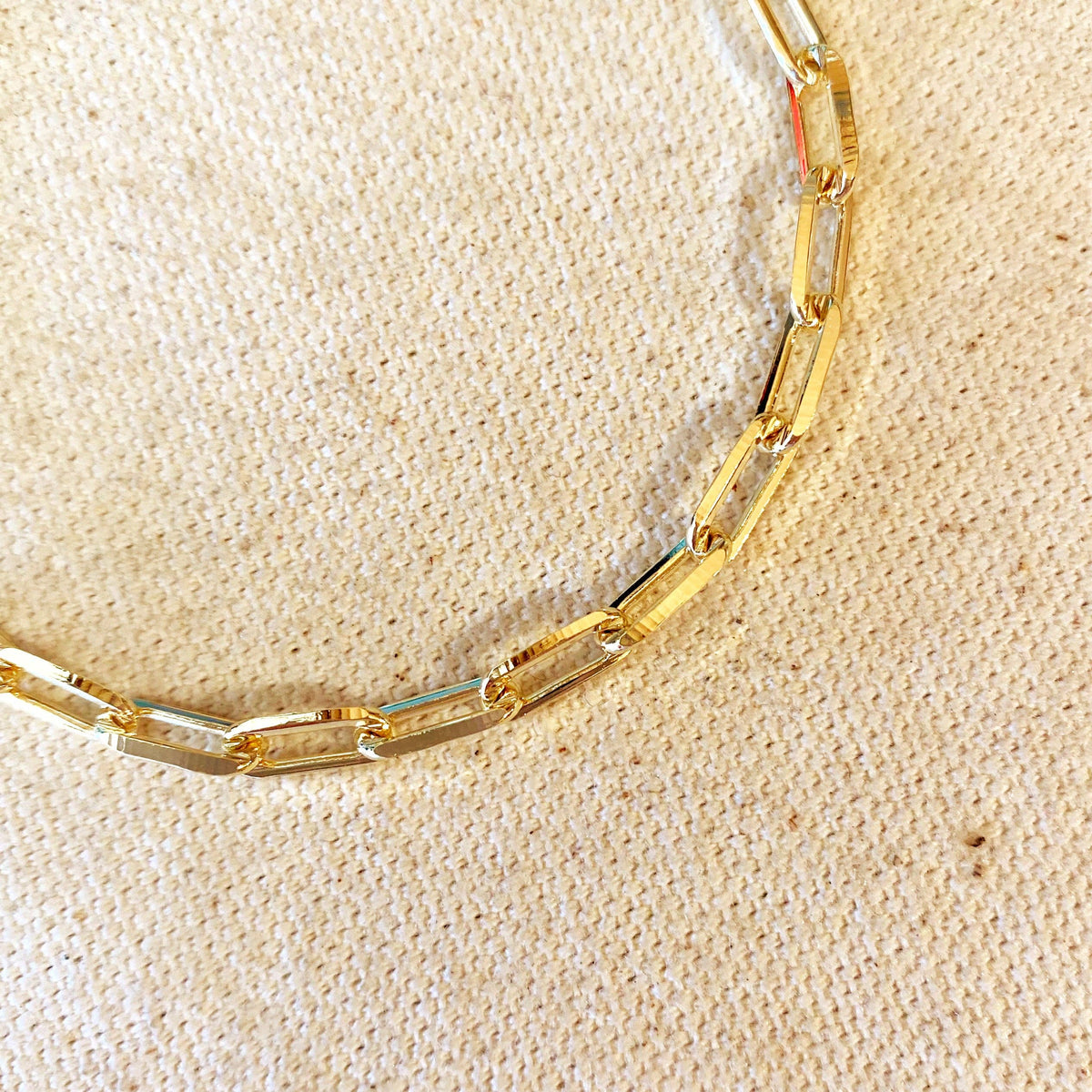 Paperclip Link Bracelet Gold Filled