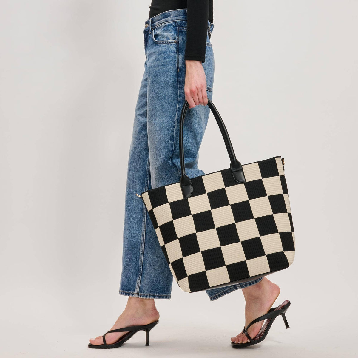 Betty Checkered Tote Bag