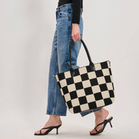 Betty Checkered Tote Bag