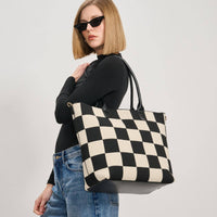 Betty Checkered Tote Bag