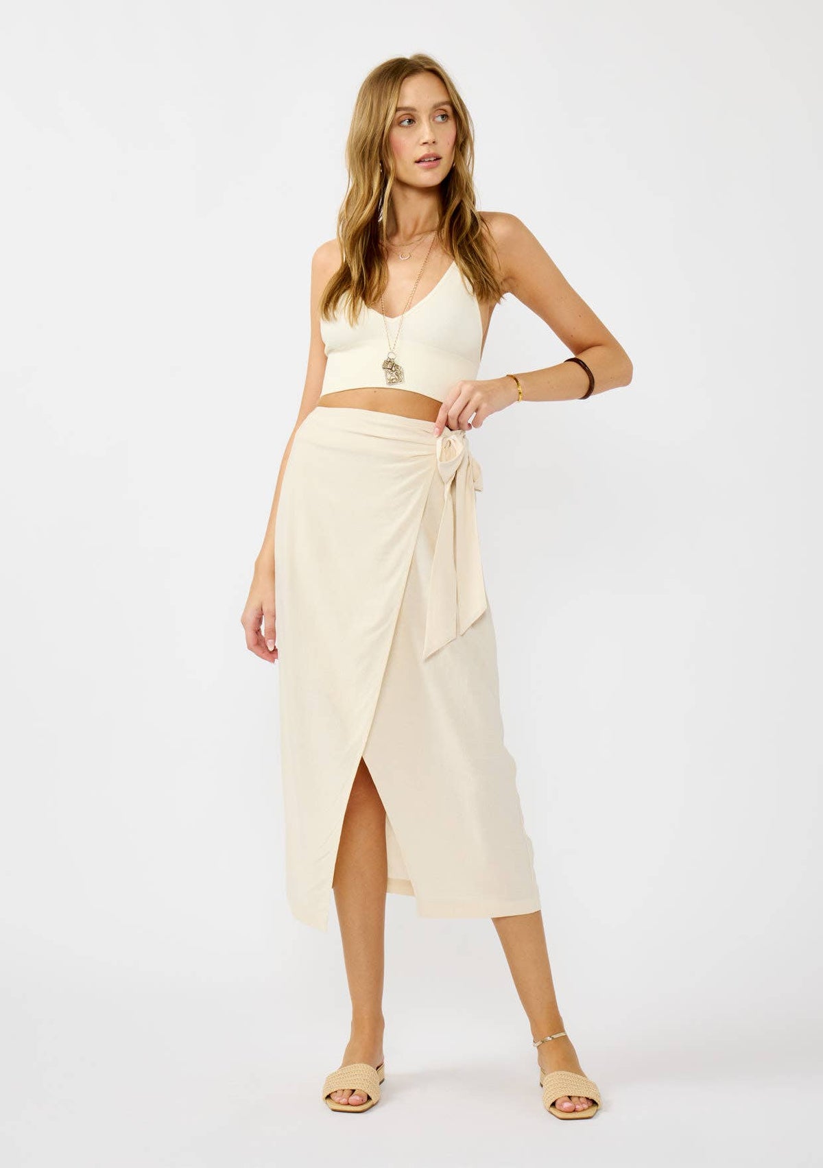 Cabana Wrap Midi Skirt