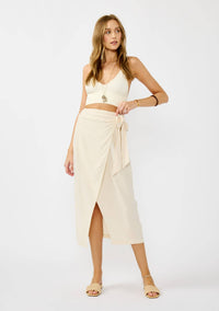 Cabana Wrap Midi Skirt