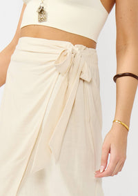 Cabana Wrap Midi Skirt
