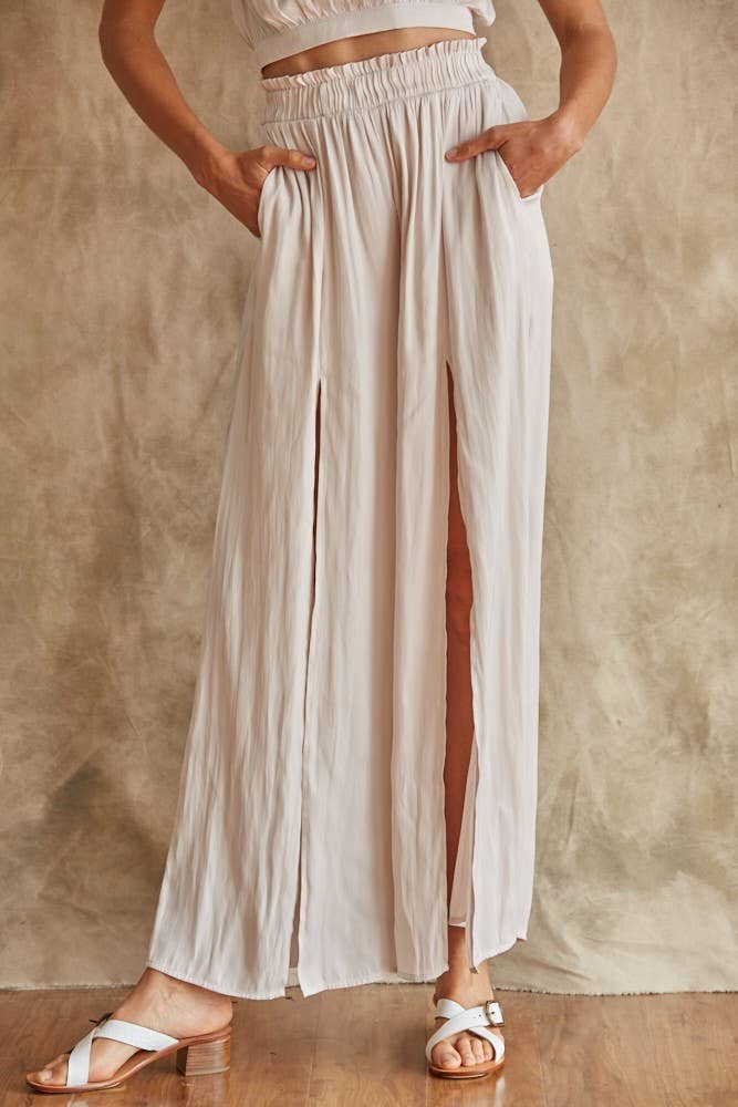 Jenna Satin High Waisted Trousers