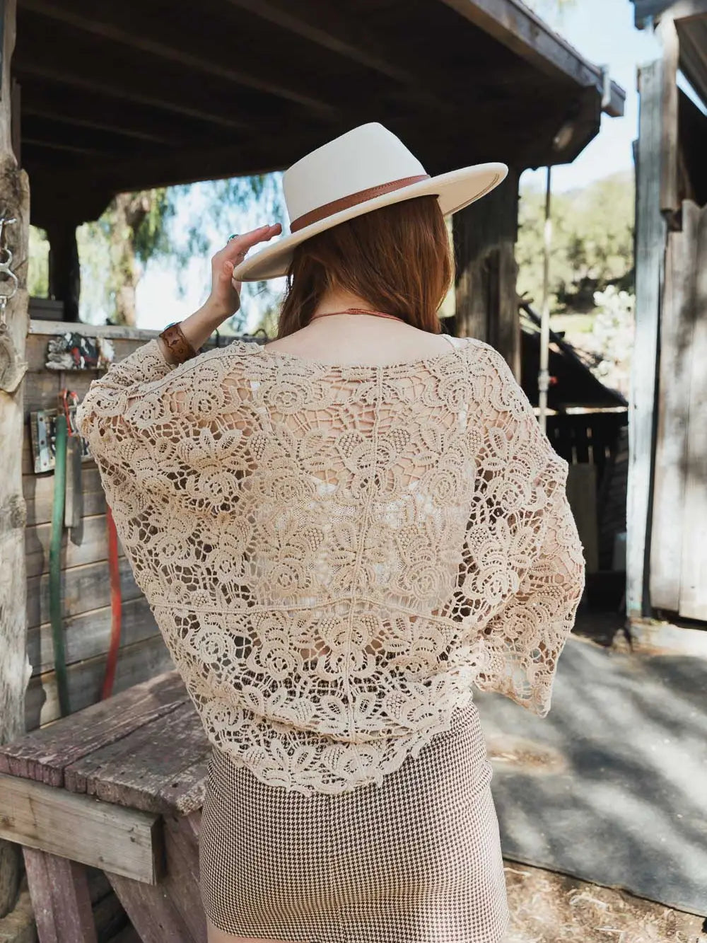 Petal Crochet Kimono Wrap