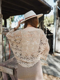 Petal Crochet Kimono Wrap