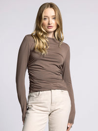 Rose Ruched Side Top