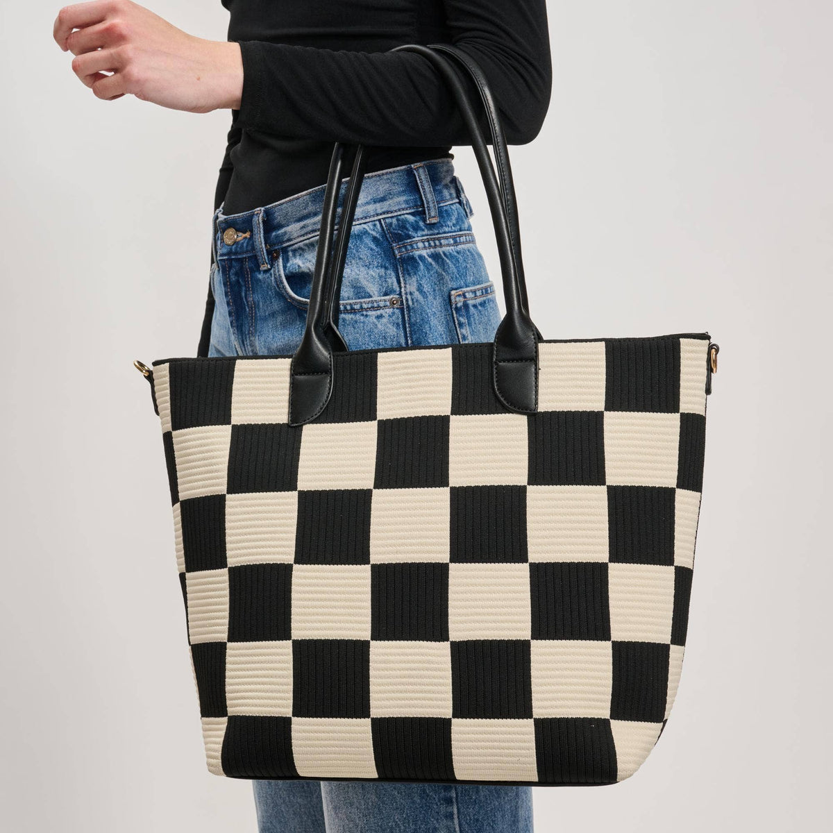 Betty Checkered Tote Bag
