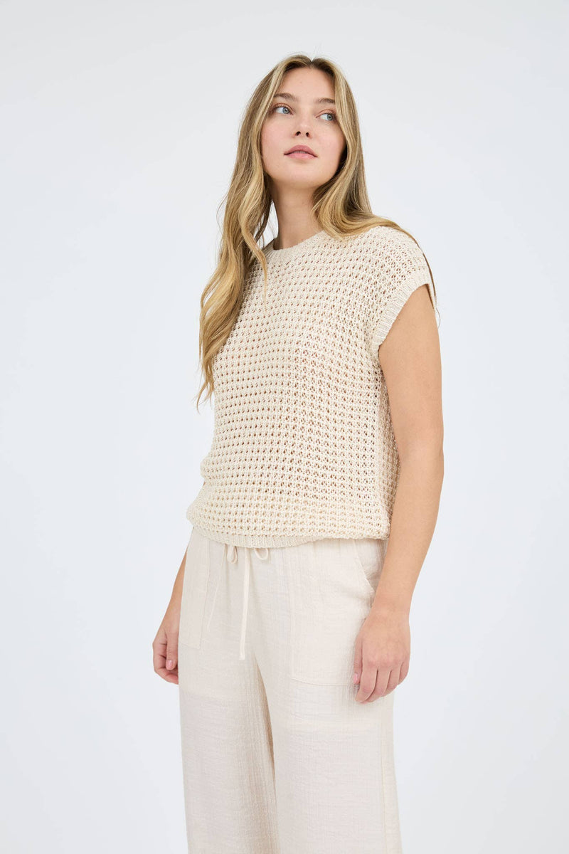 Brita Crochet Knit Top