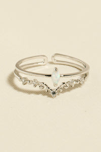 Opal Rhinestone Ring