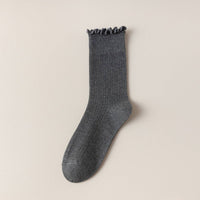 Mid Calf Frilly Sock