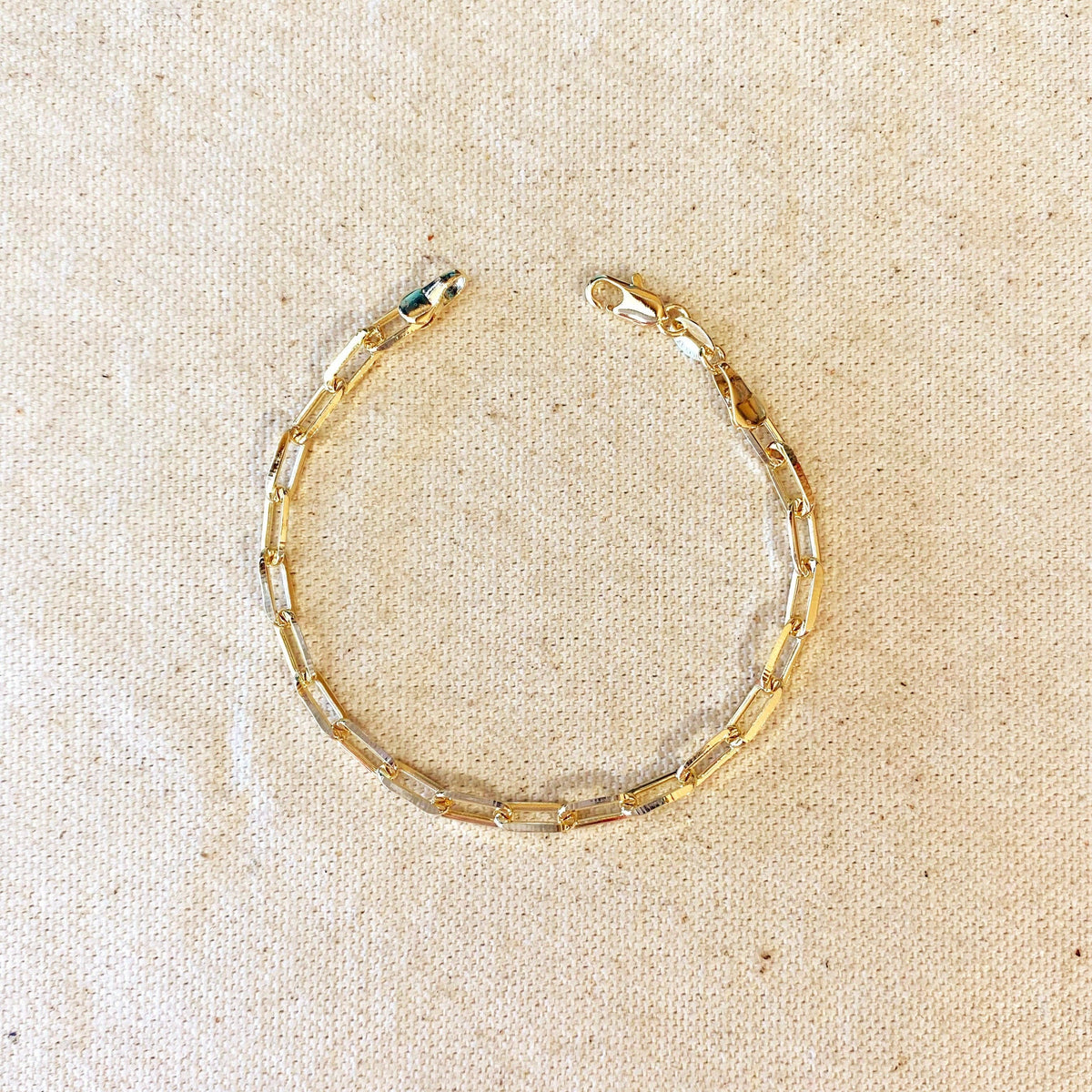 Paperclip Link Bracelet Gold Filled