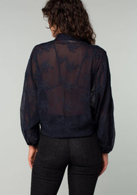 Embroidered Tie Front Cardigan