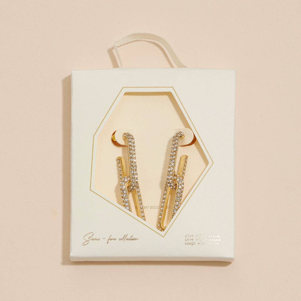 18K Gold Dip Dangle Earrings