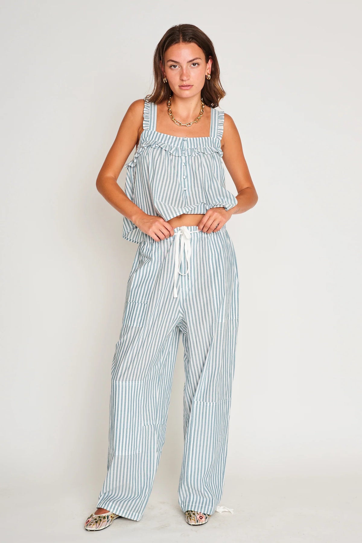 Striped Parachute Pants