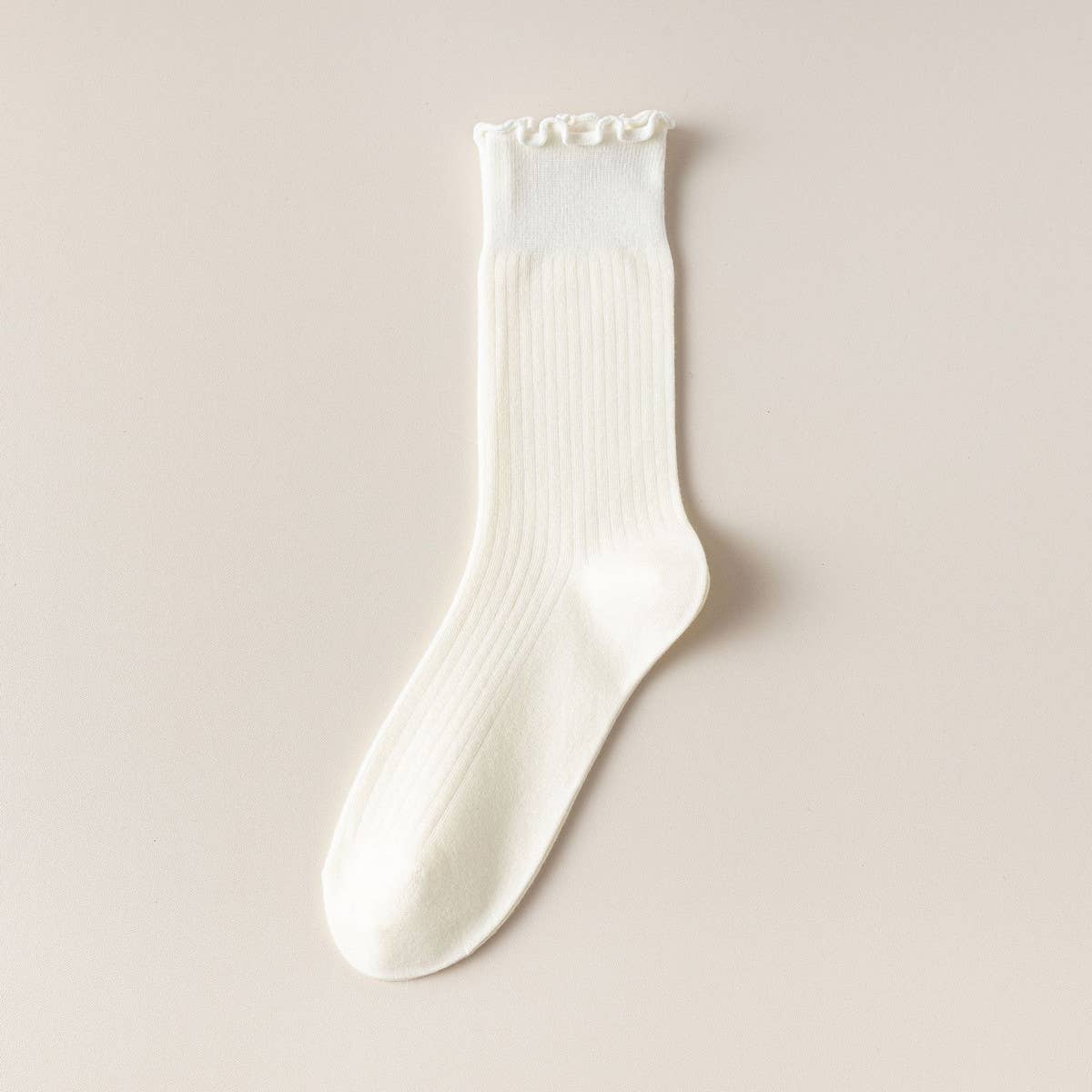 Mid Calf Frilly Sock