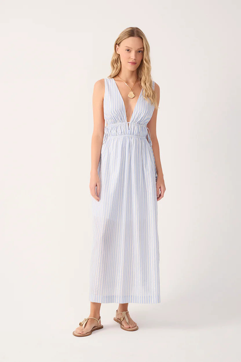 Lurex Stripes Maxi Dress