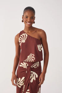Maritime One-Shoulder Crop Top