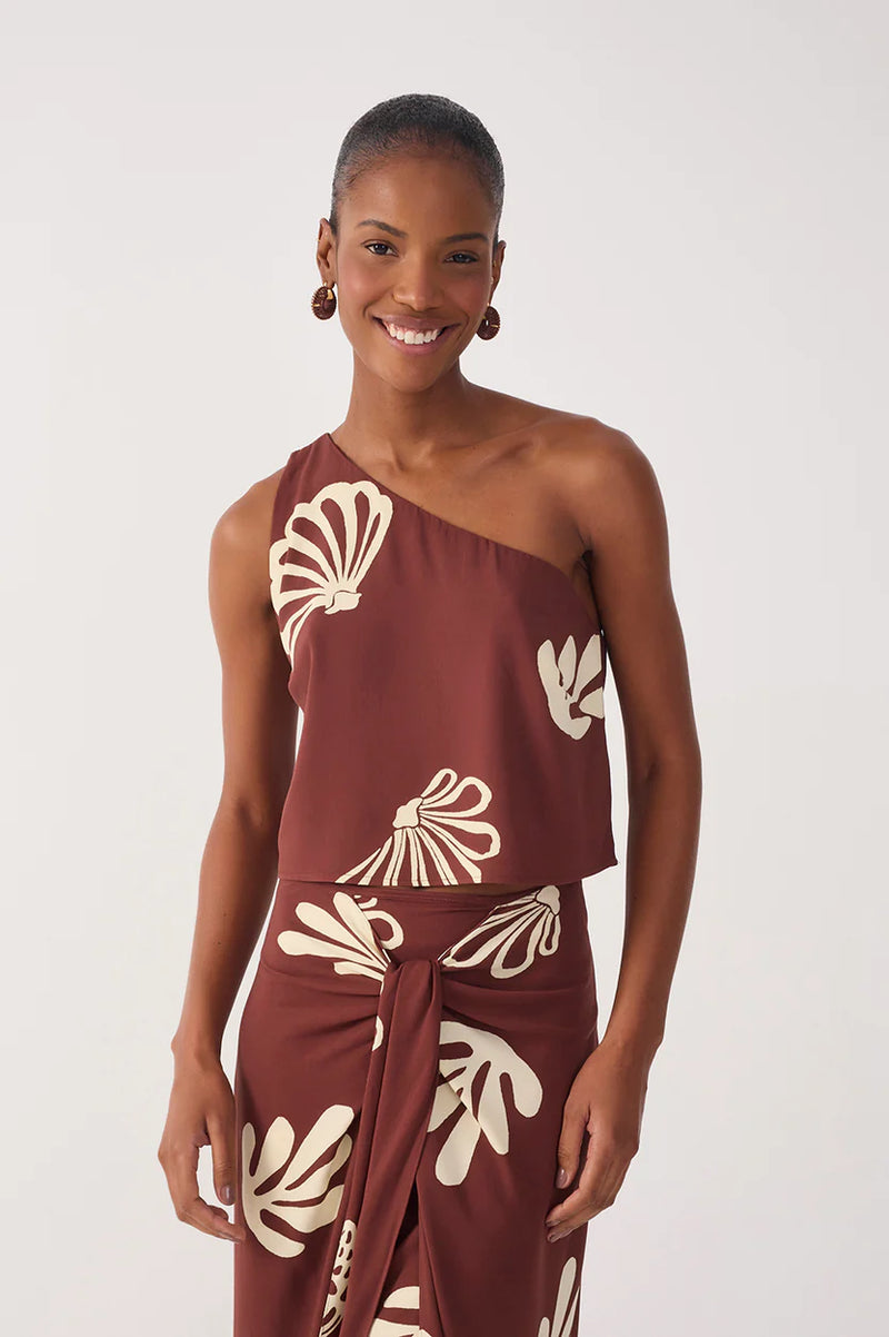 Maritime One-Shoulder Crop Top