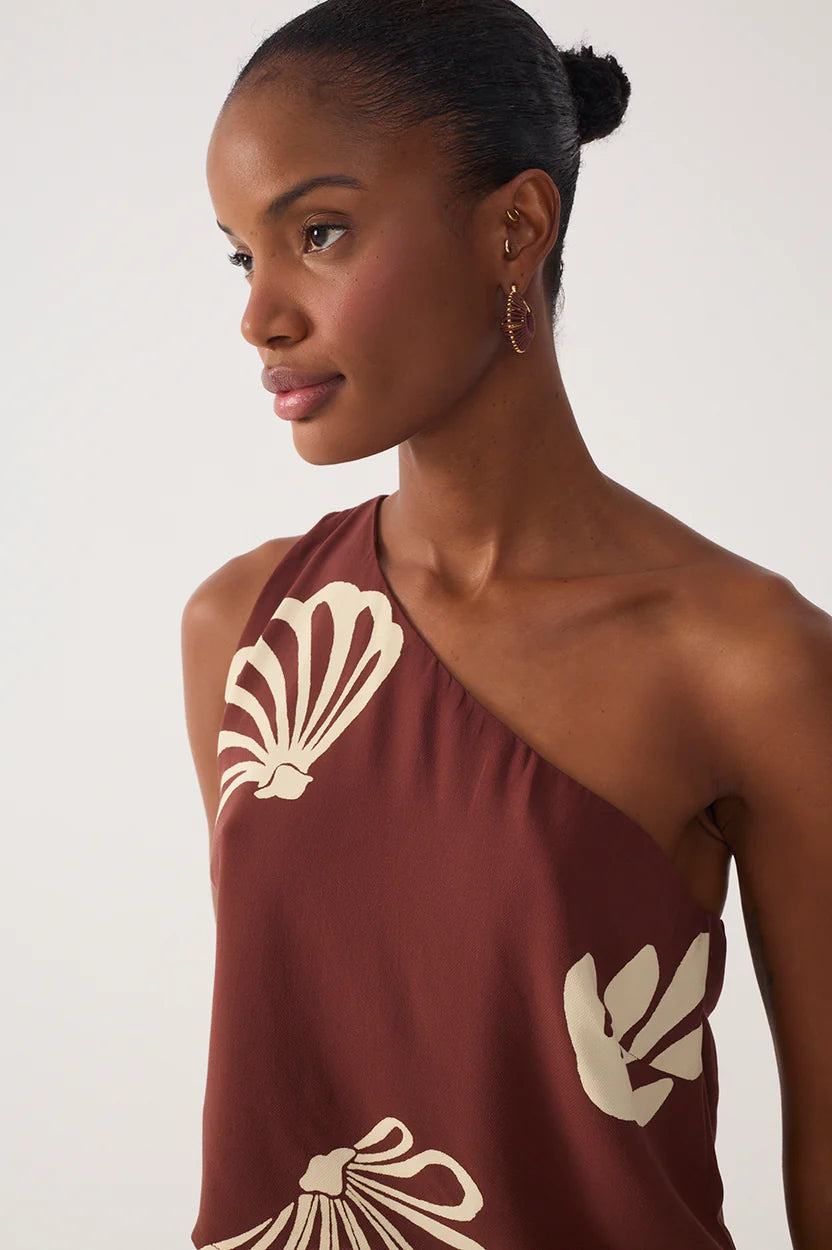 Maritime One-Shoulder Crop Top
