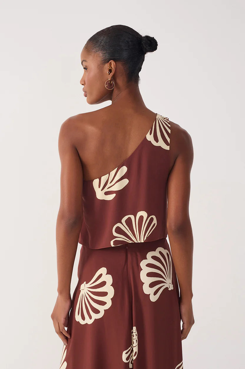Maritime One-Shoulder Crop Top