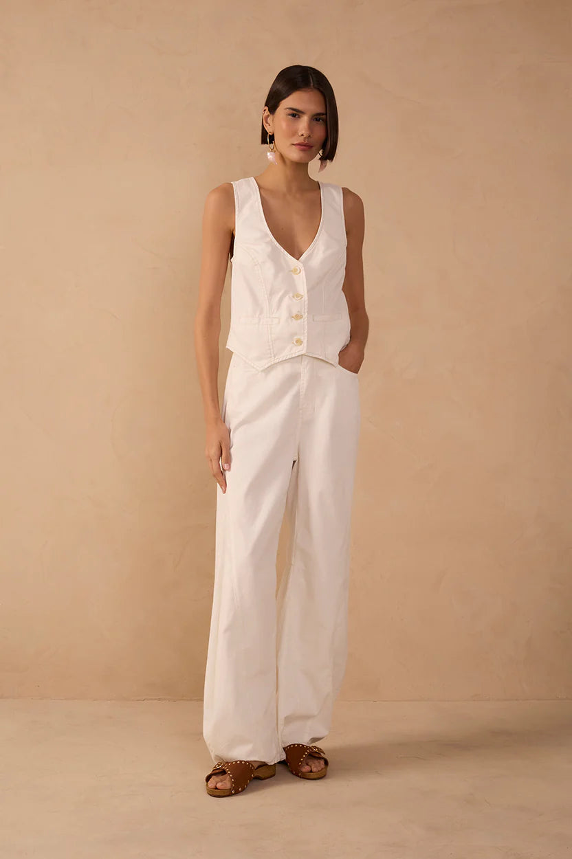 Linen Twill Tailored Pants