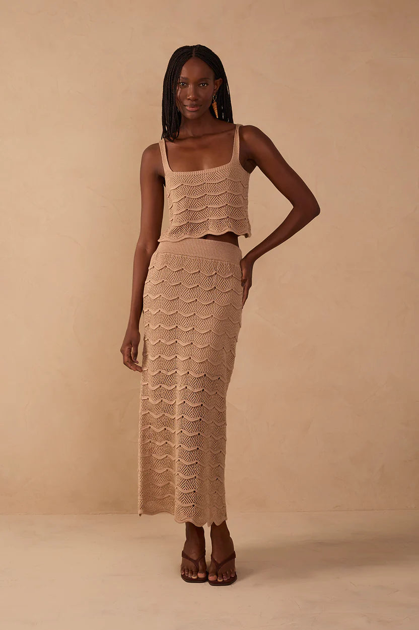 Waves Tricot Maxi Skirt