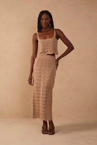 Waves Tricot Maxi Skirt