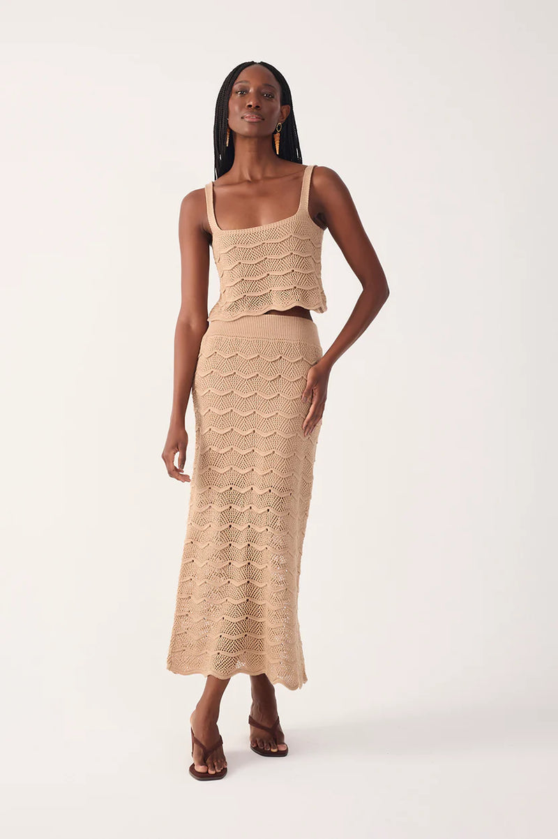 Waves Tricot Maxi Skirt