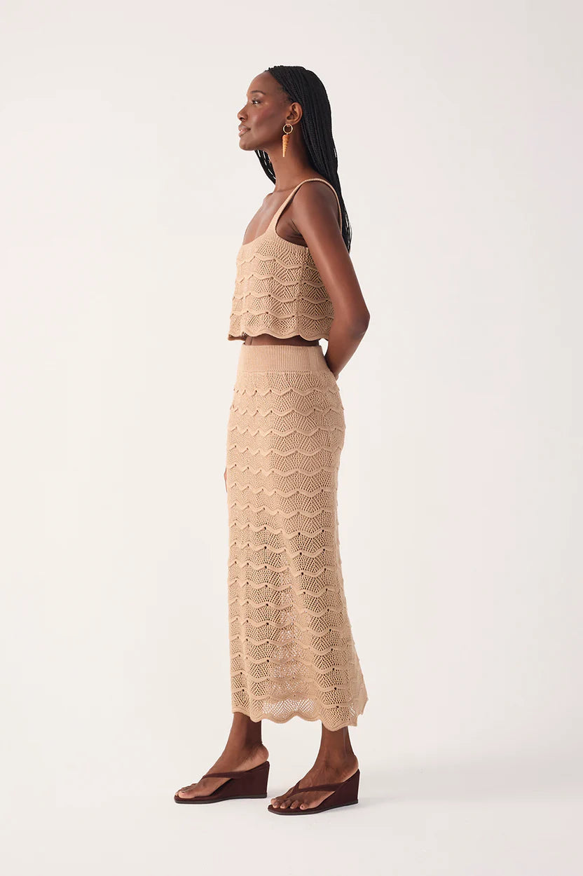 Waves Tricot Maxi Skirt