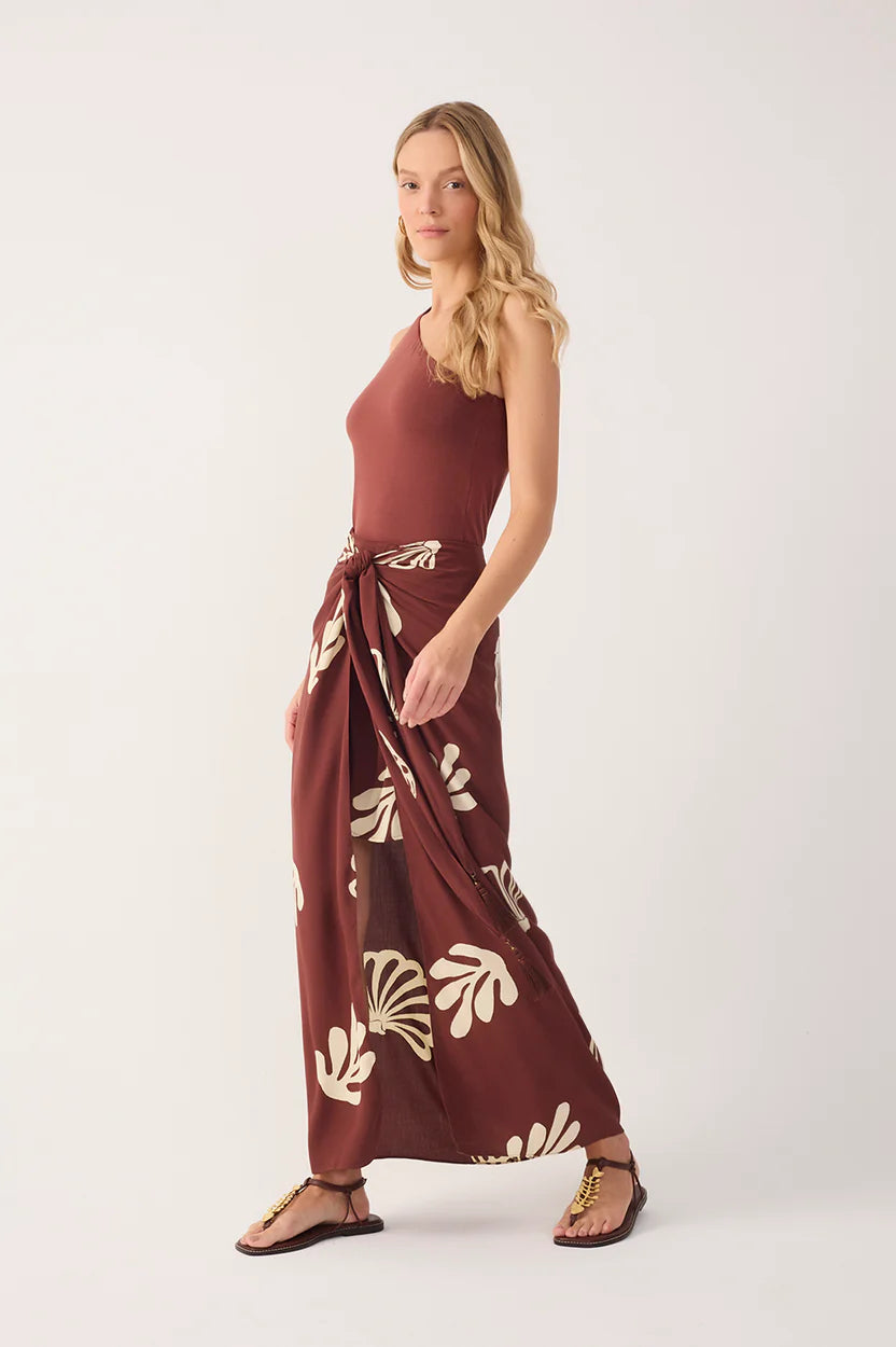 Maritime Front Knot Maxi Skirt