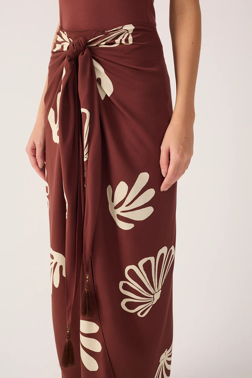 Maritime Front Knot Maxi Skirt