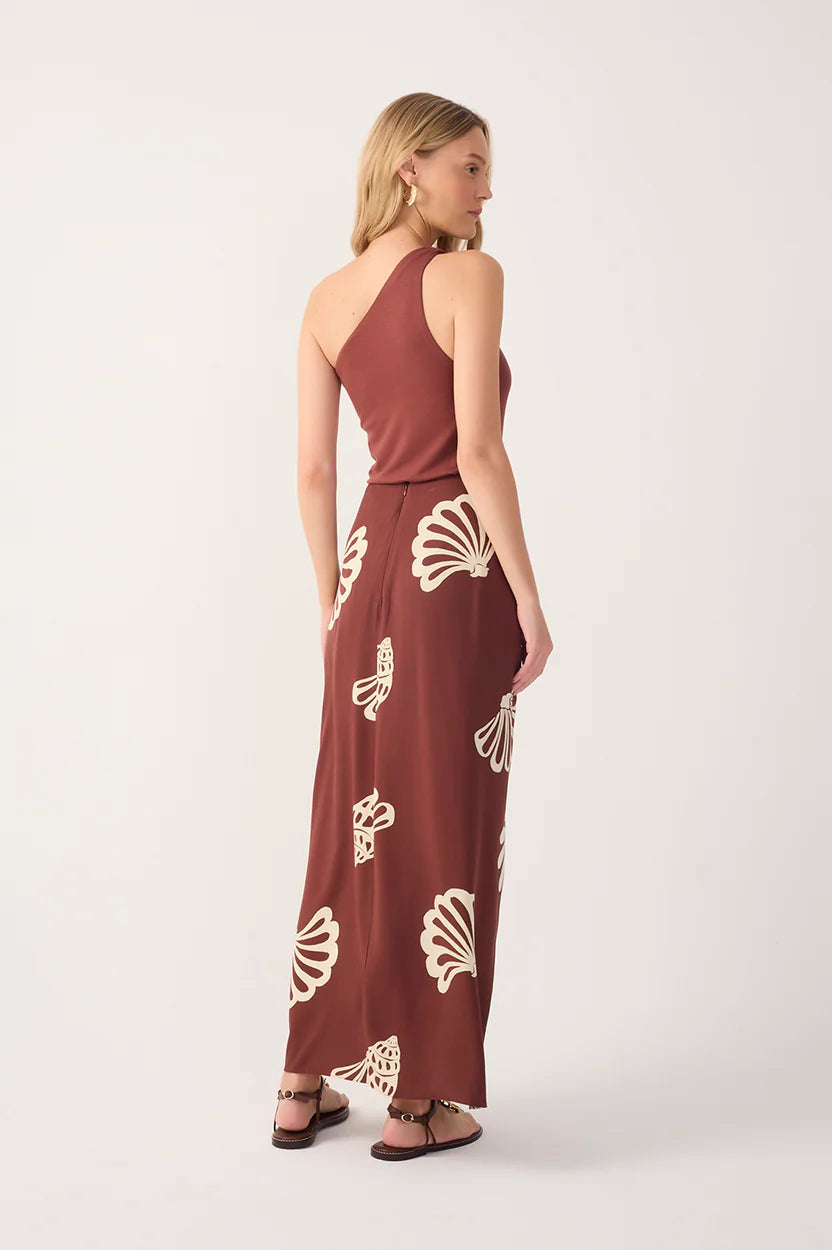 Maritime Front Knot Maxi Skirt