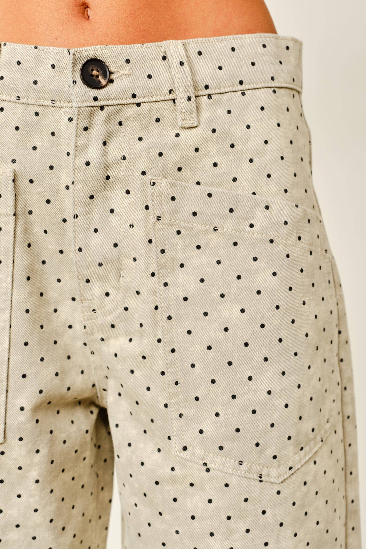 Polka Dot Barrel Pants