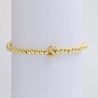 Bubble Initial Bead Bracelet
