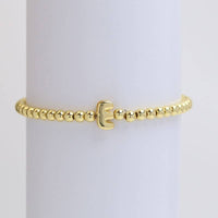 Bubble Initial Bead Bracelet