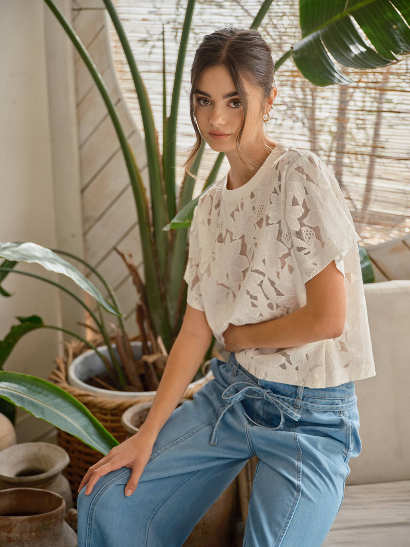 Amber Floral Lace Top