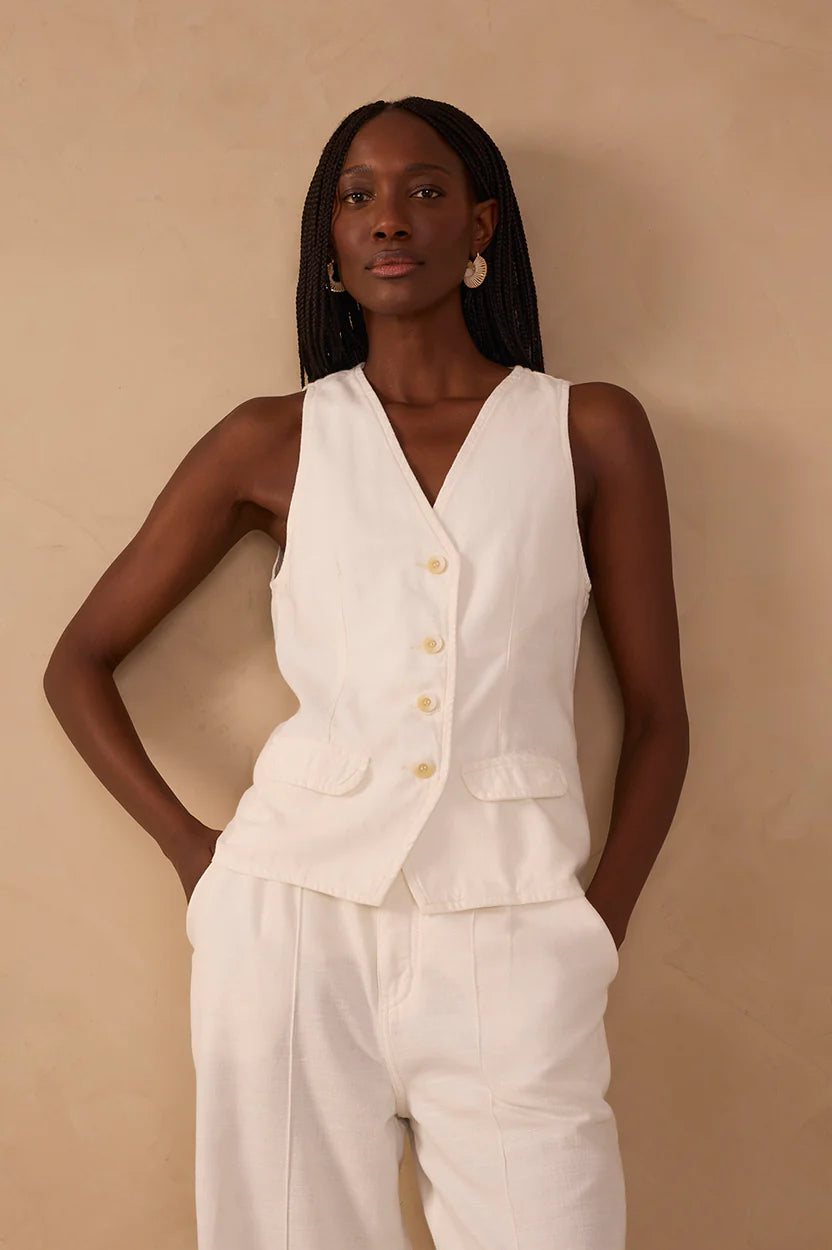 Linen Twill Vest Top