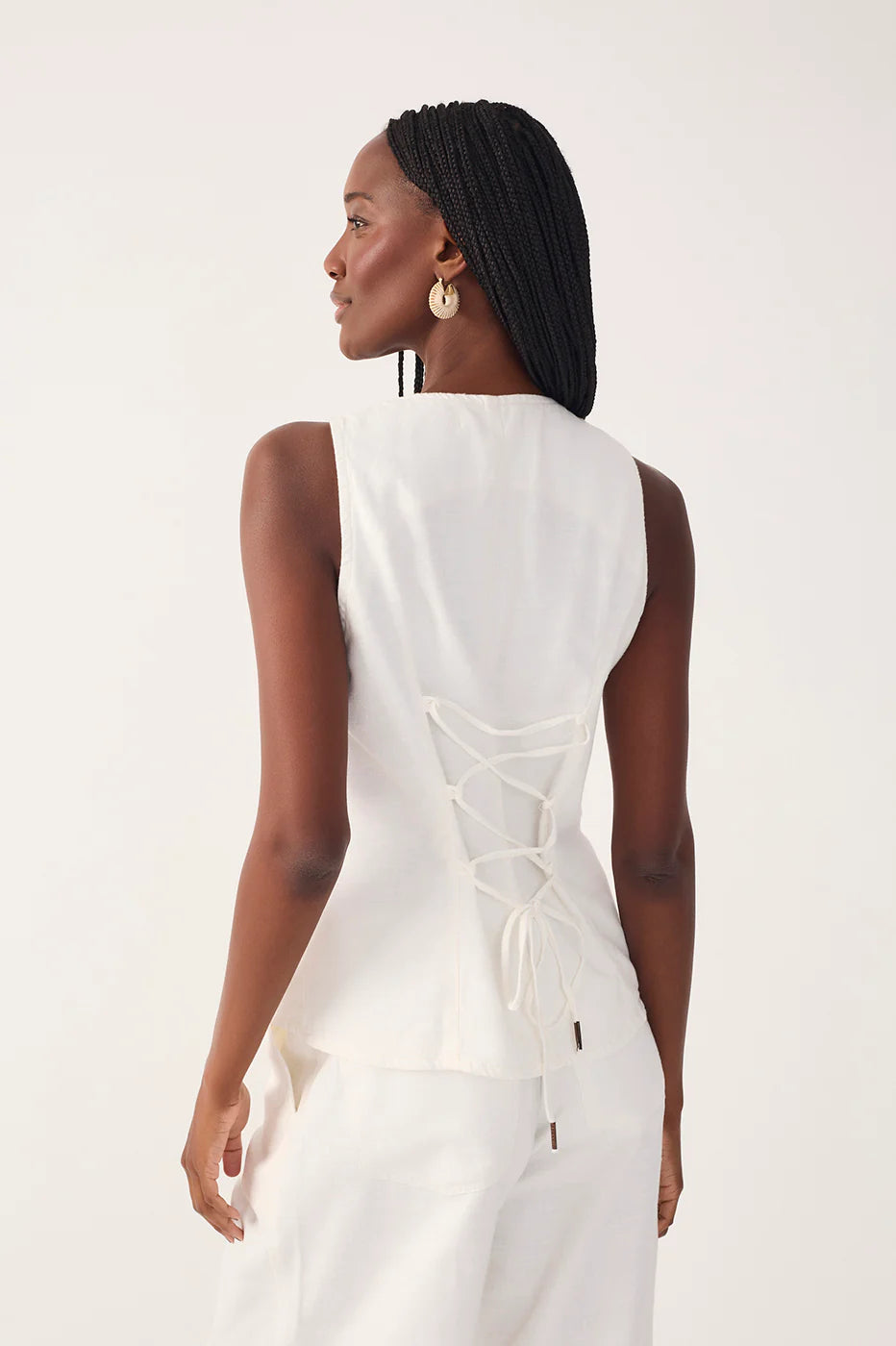 Linen Twill Vest Top
