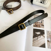 Retro Belt With Square Buckle