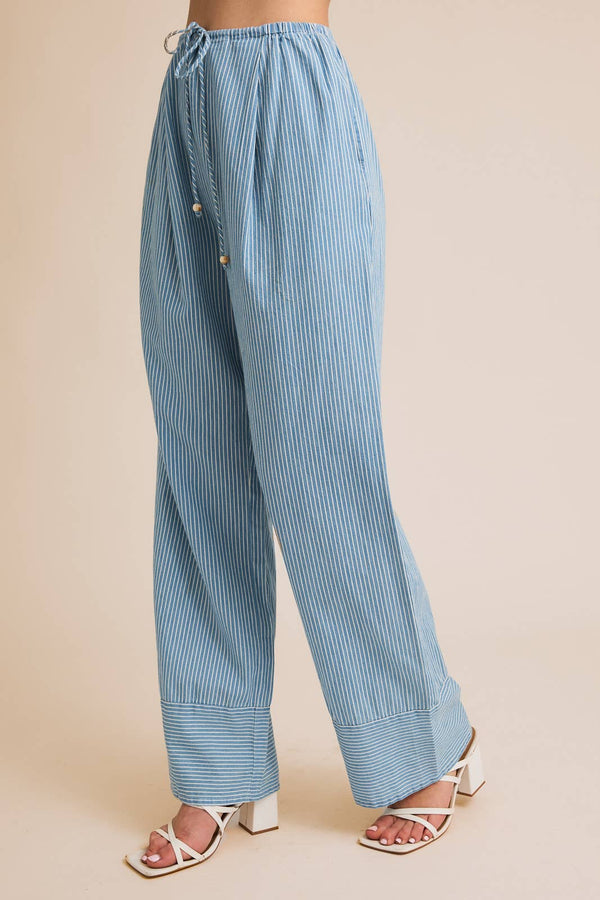 Camden Drawstring Chambray Pants