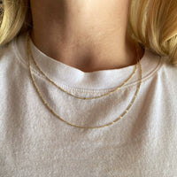 Beaten Figaro Necklace Gold Filled