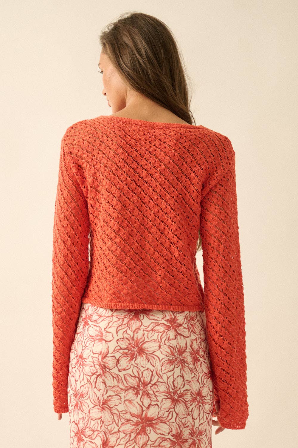 Emma Crochet Knit Sweater