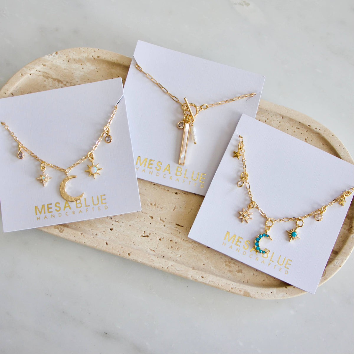 Mother of Pearl Charm Necklace 
