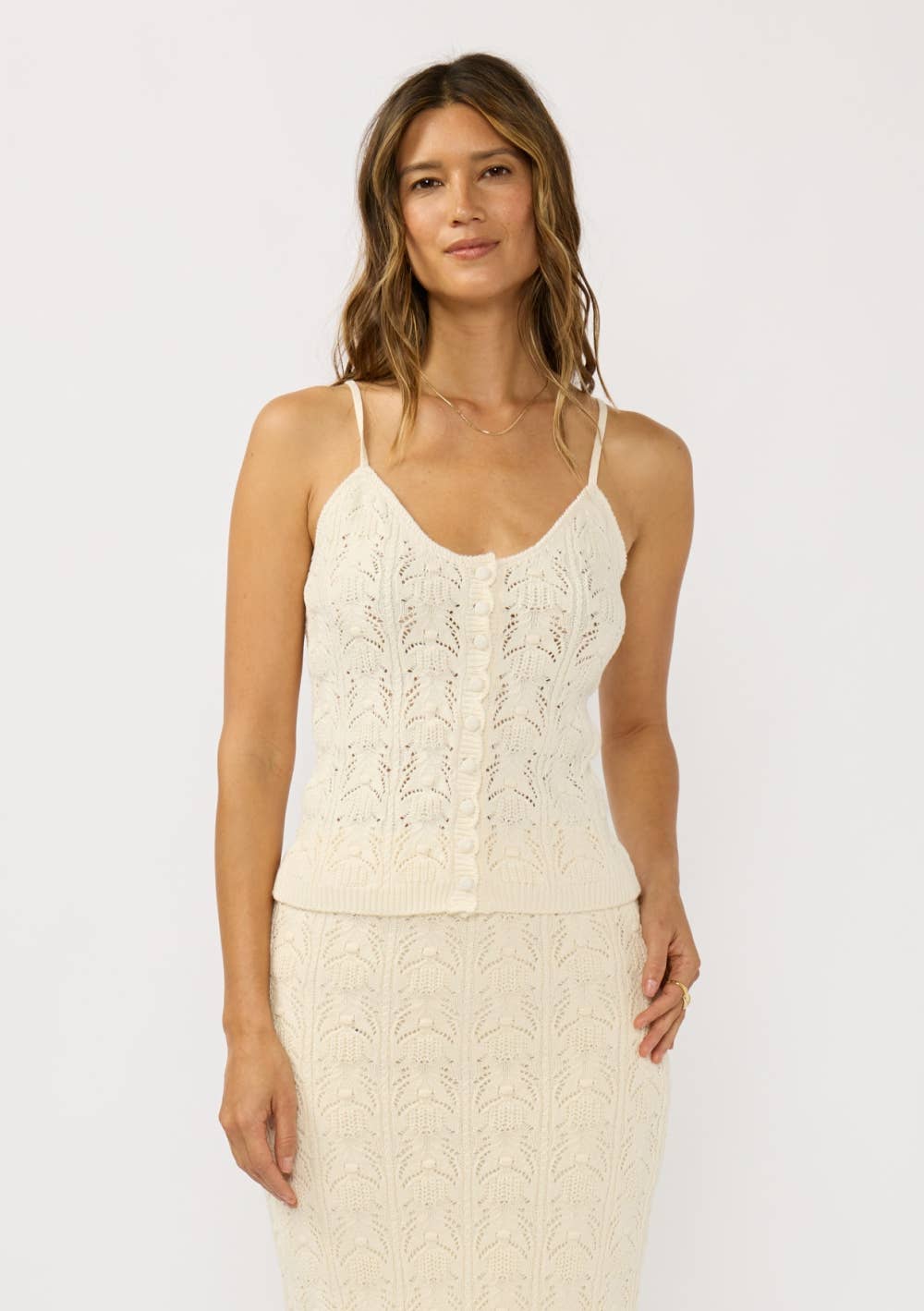 Georgia Pointelle Sweater Tank