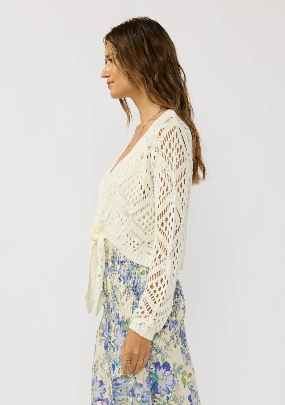 Cameron Crochet Tie Front Top