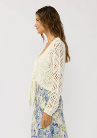 Cameron Crochet Tie Front Top