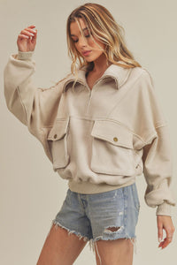 Carter Pullover Sweatshirt-Cream