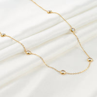 Dimond Bezel Station Necklace