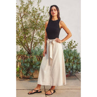 Bali Linen Midi Skirt